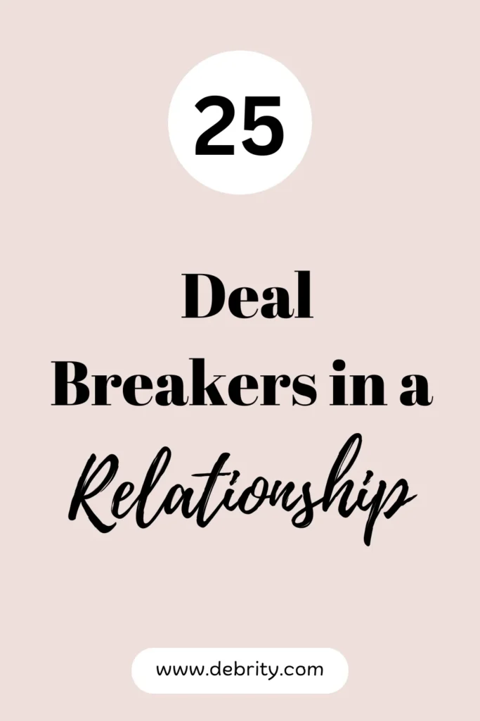 Deal Breakers in a Relationship